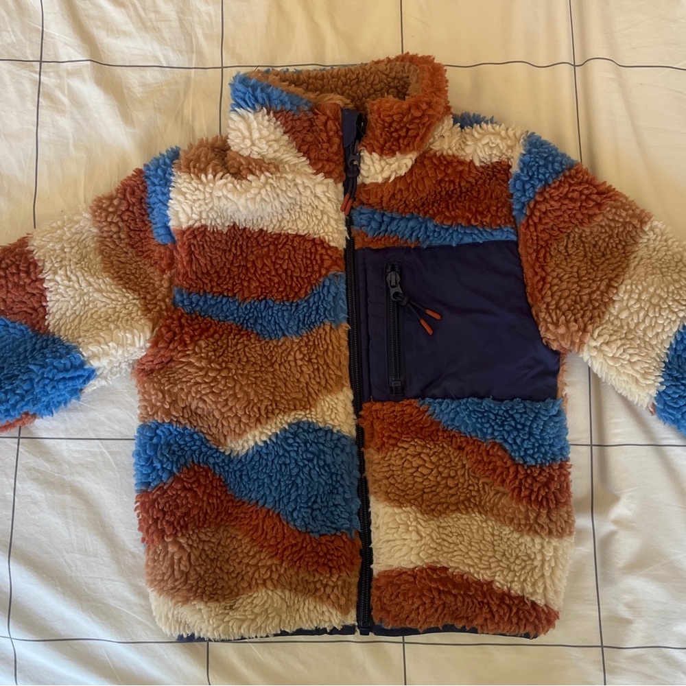 Colorful Sherpa Fleece Jacket